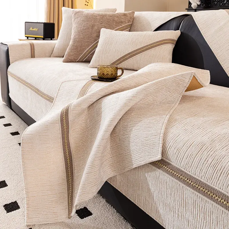 Modern And Simple Luxury Chenille Sofa Cushions 2024 New Four Seasons Universal Dustproof Anti slip For Living Room Sofa Cushion