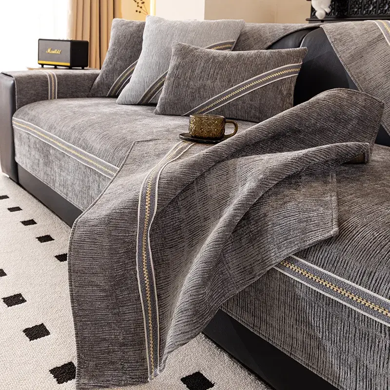 Modern And Simple Luxury Chenille Sofa Cushions 2024 New Four Seasons Universal Dustproof Anti slip For Living Room Sofa Cushion