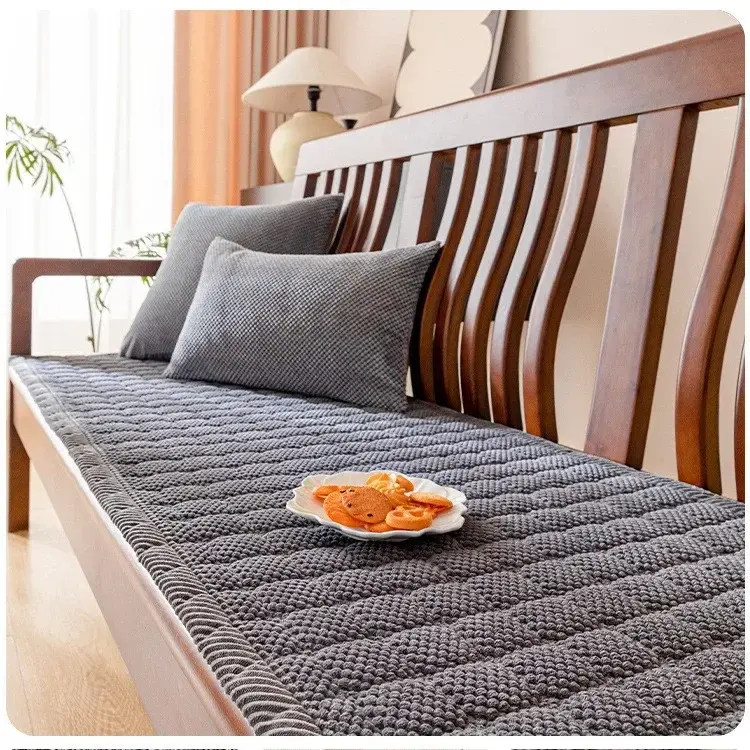 Corduroy Sofa Cushion Non-Slip Thickened Living Room Sofa Decorative Cover Cloth Warm Dust Soft Velvet Backrest Armrest Towels