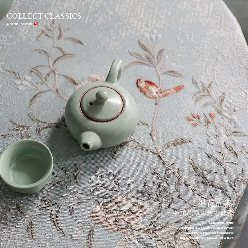 Round Classic Tablecloth Anti-stain Cover Cotton Linen Dining Table Cover Coffee Wedding Table Decoration Bistro European Style
