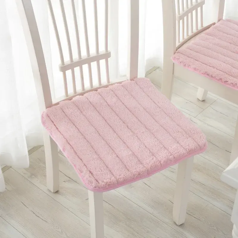 Winter Fleece Chair Seat Cushion Backrest All-in-one Table Cushion Connected Anti-slip Chair Cover Office Chair Connected Pad