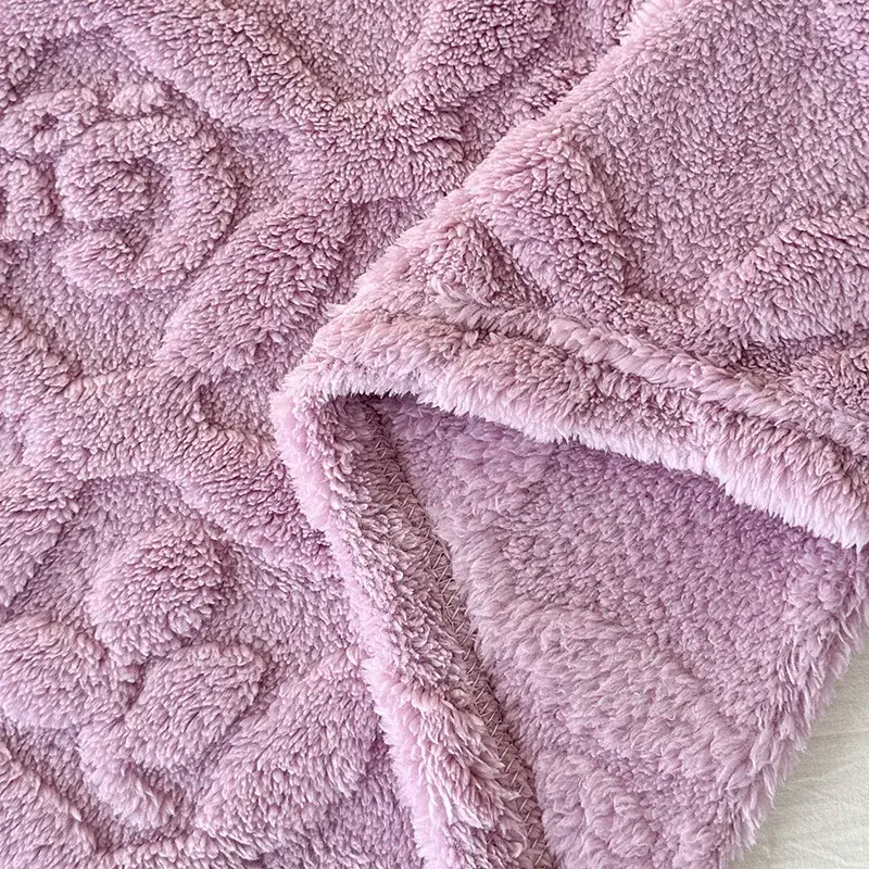 Plain Coral Fleece Spring Thick Blanket,air Conditioning Thickened Sofa Blanket,bedroom Comfortable Sofa Blanket for Four Season