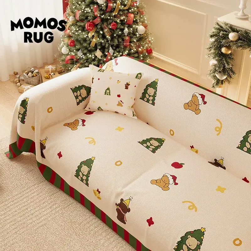 Christmas Sofa Covers For Living Room Elastic Sofa Slipcover Stretch All-inclusive For Living Room Chair Slipcover Couch Cover