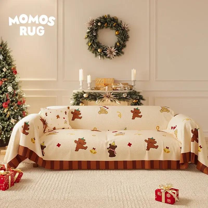 Christmas Sofa Covers For Living Room Elastic Sofa Slipcover Stretch All-inclusive For Living Room Chair Slipcover Couch Cover