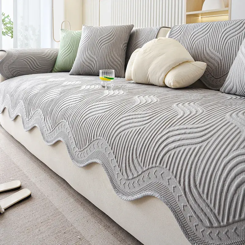 Summer Special-shaped Irregular Sofa Cushion 2025 New Cool Ice Silk Non-slip Seat Cushion Comfortable Summer Sofa Cover for Home