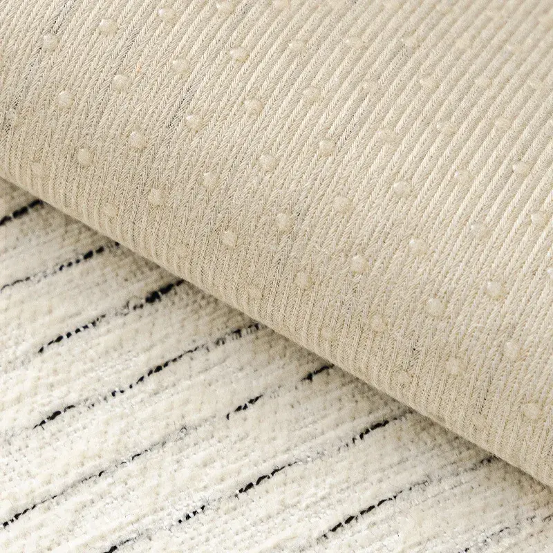 Four Seasons Universal French Sofa Cover Stripe Sofa Pad Solid Color Line Sofa Mat for Living Room Non-Slip L-type Couch Cushion
