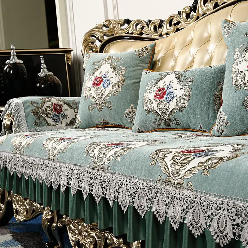 Non-Slip Sofa Covers for Living Room Chenille Sofa Cushion Couch Cover Modern Sofa Towel Seat Pad European Jacquard