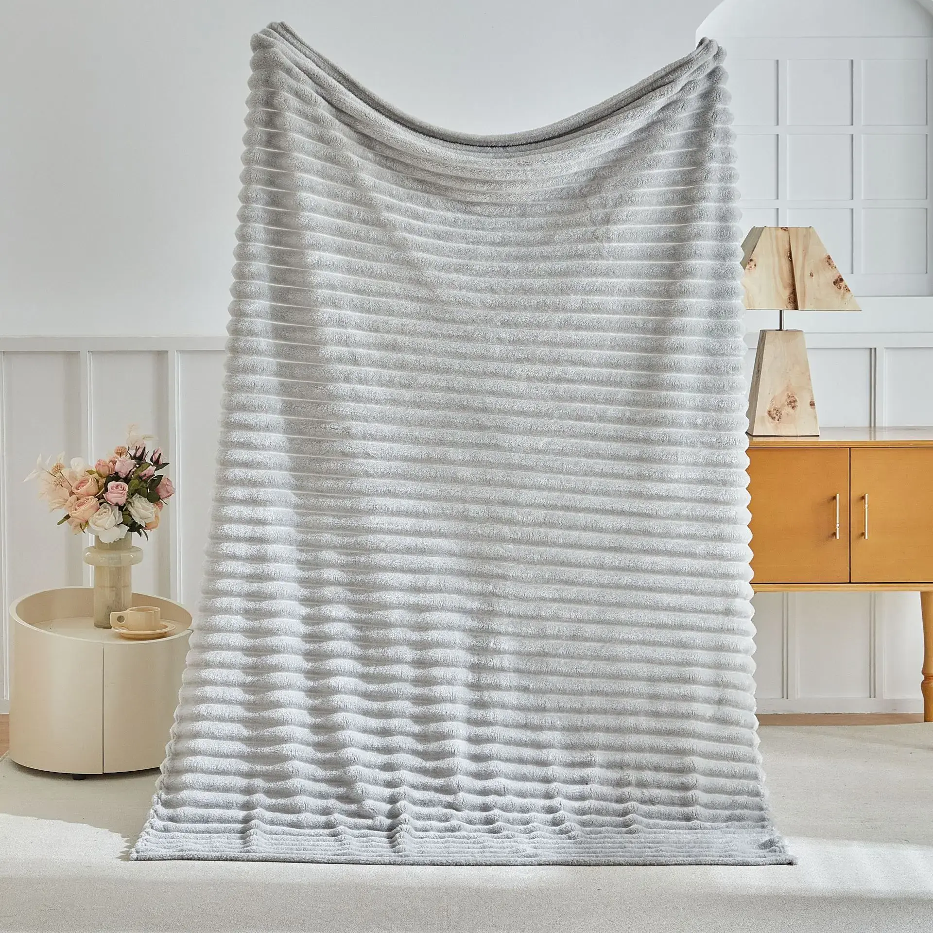 Double Sided Warm Solid Color Blanket Skin-Friendly Breathable Can Be Used As Bed Sheet Cover Blanket, Nap Blanket, Pet Blanket