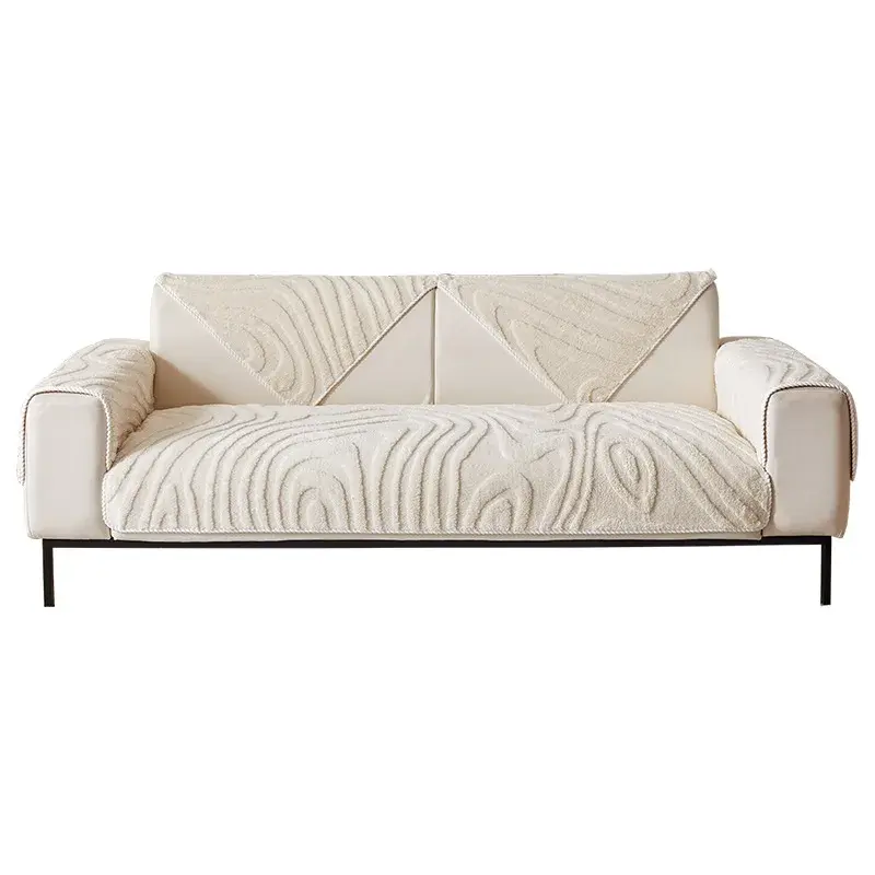 Modern Minimalist Thick Suede Surface Sofa Cover Universal Non-slip Soft Sofa Towel  Living Room Winter Warm Fluffy Sofa Cover