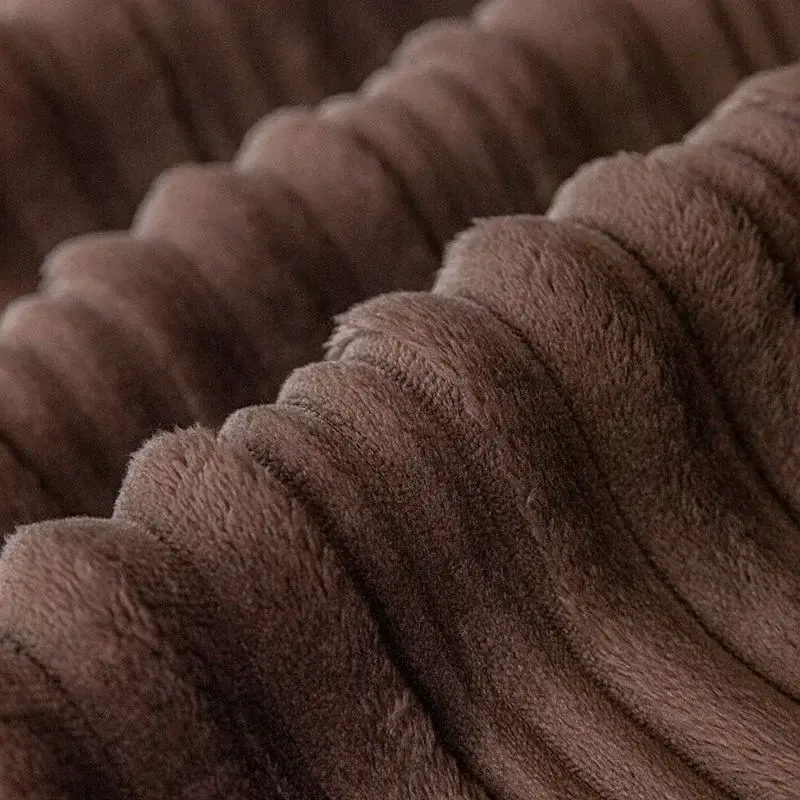 2024 Thickened Lines Plush Cushion Non-slip Leather Sofa Cover Cover Cloth Towel New Soft Waxy Rabbit Plush Sofa Cushion Winter