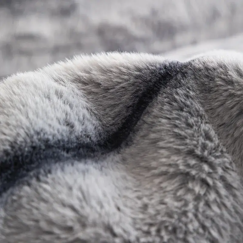 Plush Straight Strip Sofa Cover Thickened Keep Warm Sofa Mat Home Combination Couch Covers Solid Color Anti-slip Couch Cushion