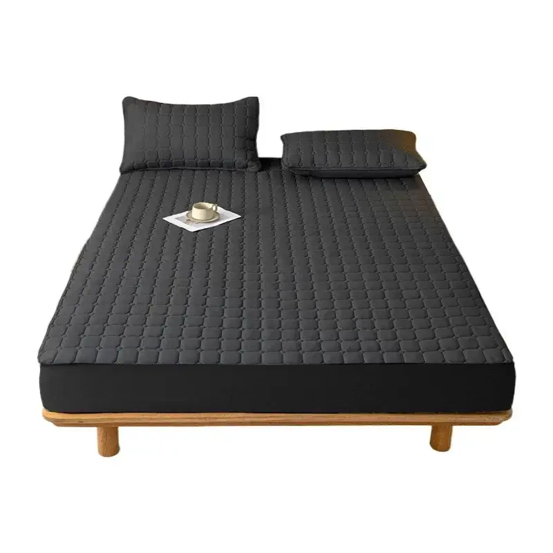 100% Waterproof Cotton Fitted Bed Sheet Anti-mite And Anti-bacterial Mattress Protector Soft Breathable Mattress Cover Washable