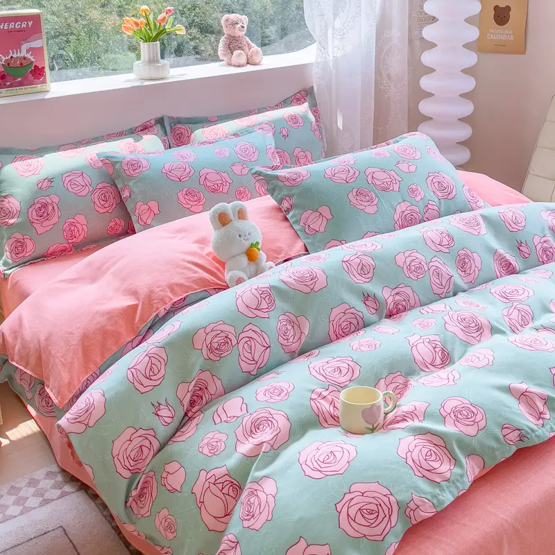 Floral Style Duvet Cover Printed Bedding Single/Double/Queen/King Qulit Cover Soft Comforter Cover пододеяльник (No Pillowcase)