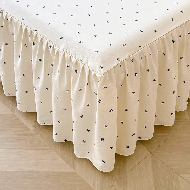 1pc Soft Bed Skirt Home Bedspread Single/Twin/Queen/King Size Bed Cover Skirt Style Bed Linen falda de cama (No Pillowcase)