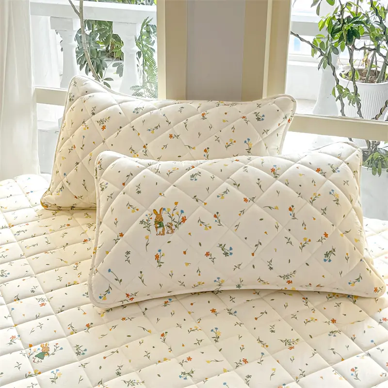 2pcs Cartoon Style Pillowcase 48x74cm Pillow Cover Quilted Pillowslip Skin-friendly Cushion Covers Soft Pillow Case 베개커버