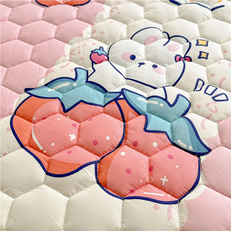 1pc Quilted Bed Cover Waterproof Bedspread Pure Cotton Bed Linen Adults Kids Room Mattress Protector 침대커버 (No Pillowcase)