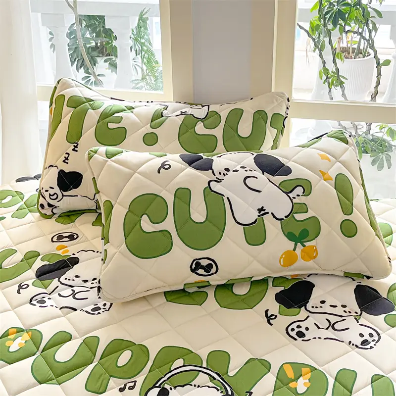 2pcs Cartoon Style Pillowcase 48x74cm Pillow Cover Quilted Pillowslip Skin-friendly Cushion Covers Soft Pillow Case 베개커버