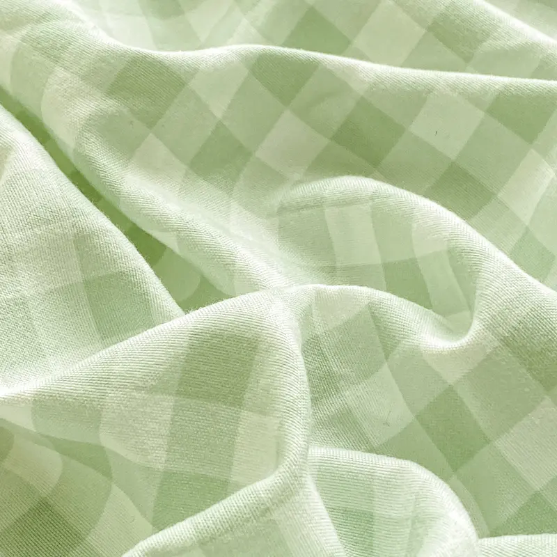 Plaid Style Fitted Sheet Adult Kids Bedsheet Skin-friendly Bed Linen Sheets Printed Bed Cover sabanas (Pillowcase Need Order)