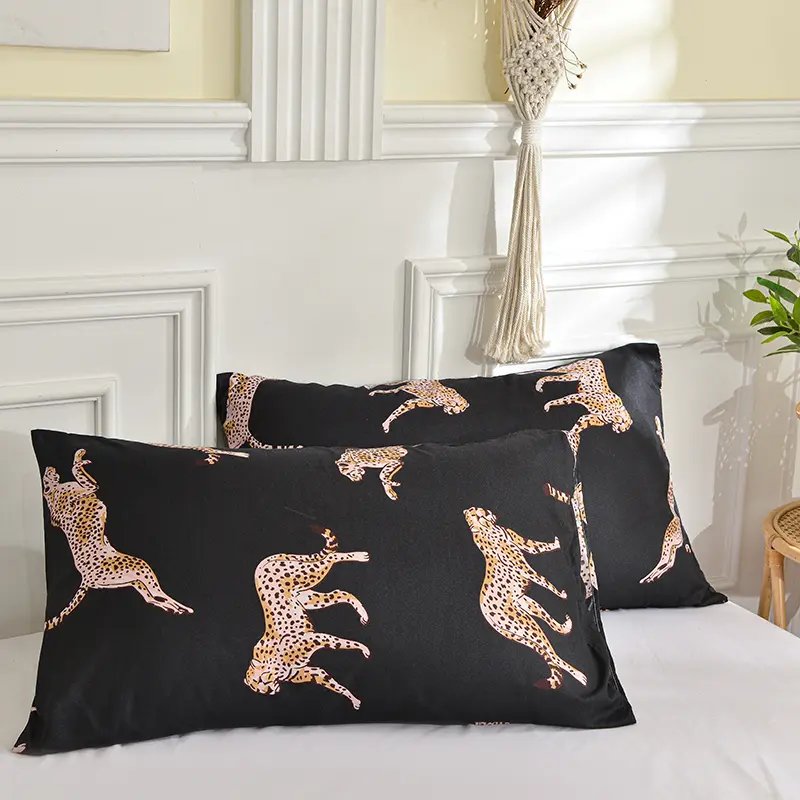 Printed Pillow Cover 2pcs Pillowcase 48x74cm Pillow Sham for Home Bed Pillowslip Rectangle Cushion Cover funda almohada