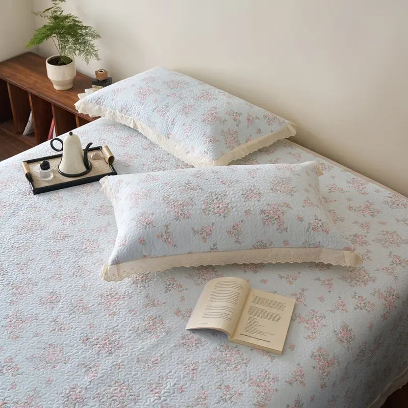 Lace Bedspread Floral Style Bed Cover Skin-friendly Mattress Topper 230x250 Home Soft Bed Linen cubrecama(Pillowcase Need Order)