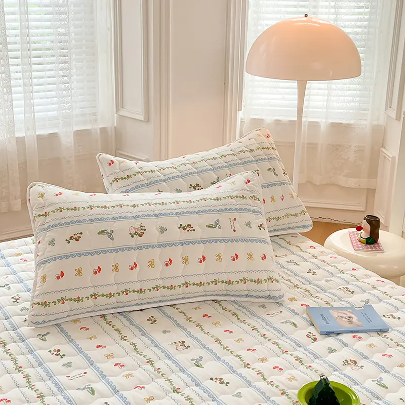 Thicken Pillowcase 2pcs Pillow Cover 48x74cm Rectangle Pillowslip 베개커버 Floral Style Cushion Cover Quilted Pillow Case