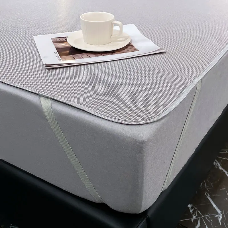Cooling Mattress Topper for Summer Foldable Bed Mat Cool Sleeping Mattress with Pillowcase Single/Double/Queen Size Bed Sheet