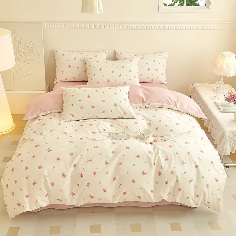 1pc 100%Cotton Duvet Cover for Double Bed Single/Queen Size Pink funda nordica Cotton funda nordica cama 150(without pillowcase)