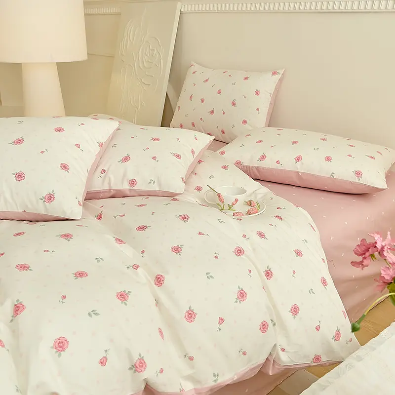 1pc 100%Cotton Duvet Cover for Double Bed Single/Queen Size Pink funda nordica Cotton funda nordica cama 150(without pillowcase)