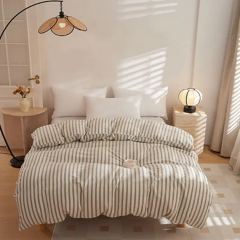 1pc 100% Cotton Duvet Cover Stripe Style Quilt Cover 150x200 Comforter Cover Girls Boys Room Bedding Home Soft Duvets Cover 이불커버