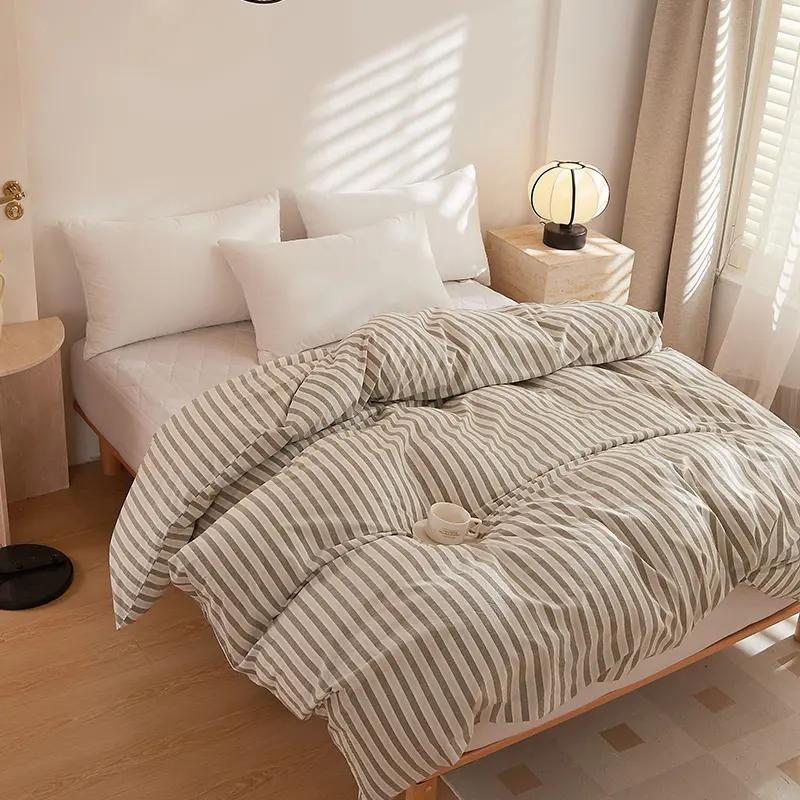 1pc 100% Cotton Duvet Cover Stripe Style Quilt Cover 150x200 Comforter Cover Girls Boys Room Bedding Home Soft Duvets Cover 이불커버