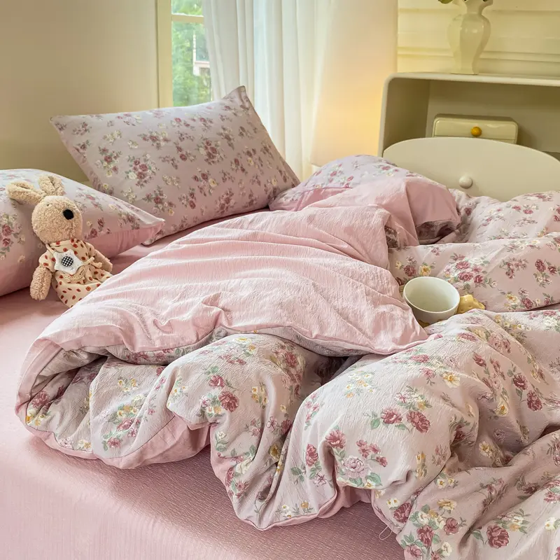 Floral Style Duvet Cover Girls Room Bedding Blanket Covers 150x200cm Quilts Cover Home Comforter Cover (Pillowcase Need Order)