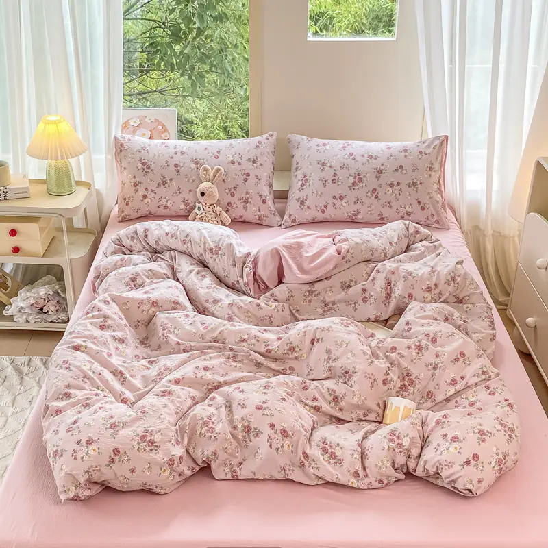 Floral Style Duvet Cover Girls Room Bedding Blanket Covers 150x200cm Quilts Cover Home Comforter Cover (Pillowcase Need Order)