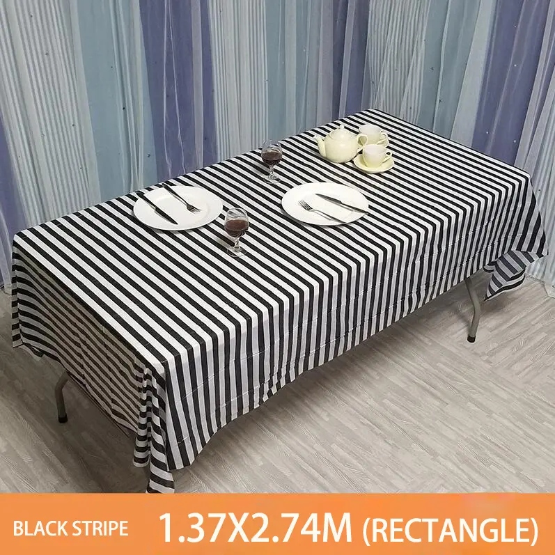 10Pack Blue and White Checkered Tablecloth Plastic Table Cloths for Parties Disposable 54 x 108 inch Waterproof Rectangular