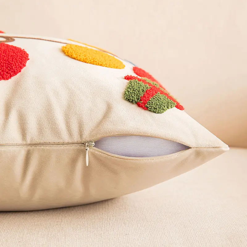 Custom Christmas Pattern Square Cushion Cover Decorative polyester Cloth Throw Pillow for Home Decor Bedroom and Couch