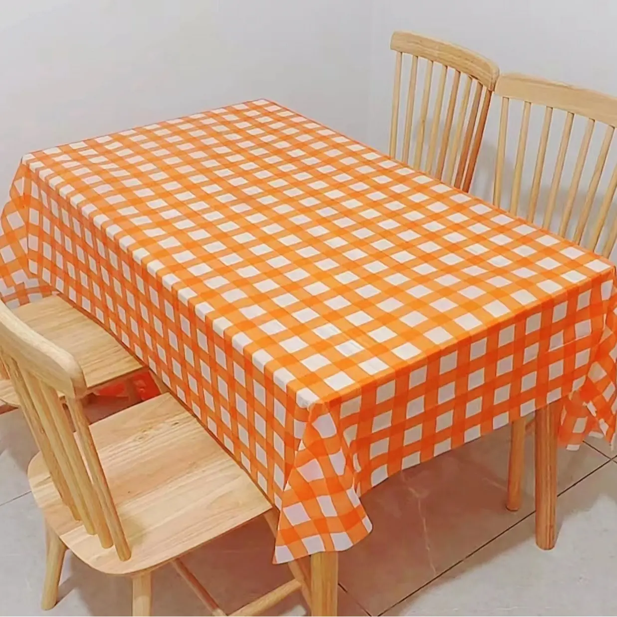 10Pcs Disposable Black White Stripe Plastic Tablecloth, 108 Inch x 54 Inch Ractangle Tablecover for Party, Dance and Picnic