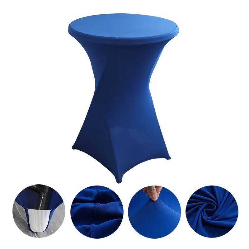 32x43Inches Highboy Spandex Cocktail TableCover Stretch Fitted Tablecloth for Round Bottom Table Bar Pub Wedding Party Banquet