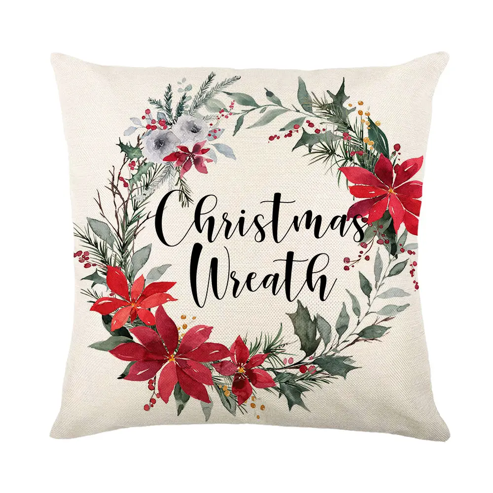 Christmas Pillow Covers 18" x 18" Christmas Decorations Throw Pillow Covers Pillow Cases for Couch Indoor Christmas Decor