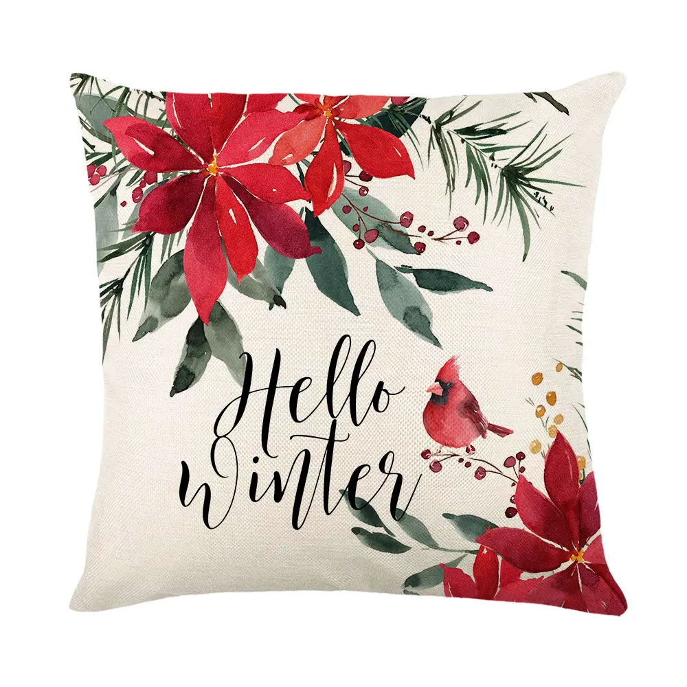 Christmas Pillow Covers 18" x 18" Christmas Decorations Throw Pillow Covers Pillow Cases for Couch Indoor Christmas Decor