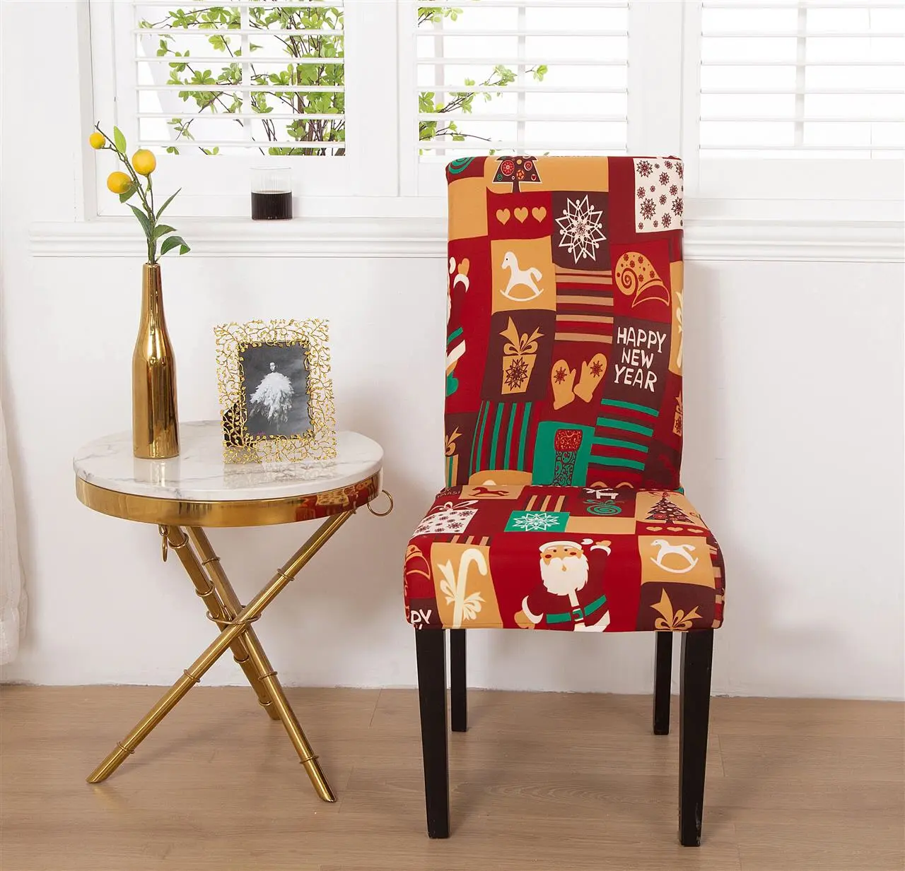 Christmas hat chair covers directly  The size fit more chairs dress up your house Christmas Chair Covers