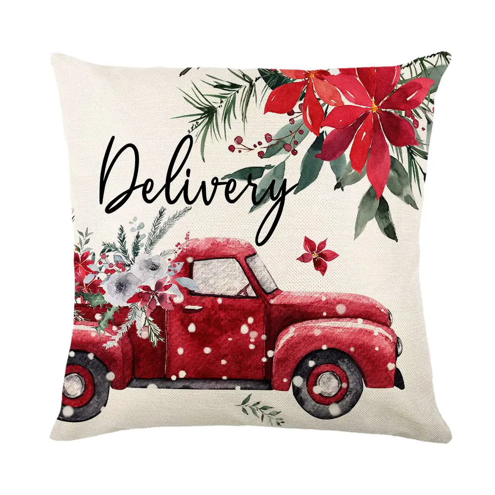 Christmas Pillow Covers 18" x 18" Christmas Decorations Throw Pillow Covers Pillow Cases for Couch Indoor Christmas Decor