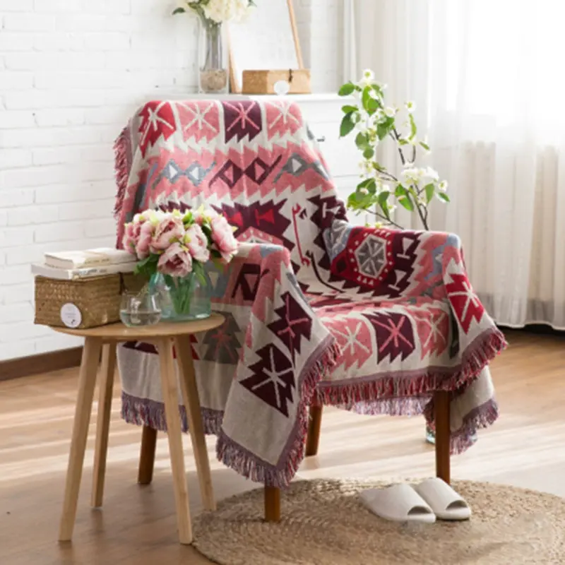 European Sun God pattern full cover sofa cover non-slip sofa cover sofa blanket dust cover knitted thread blanket Triple blanket