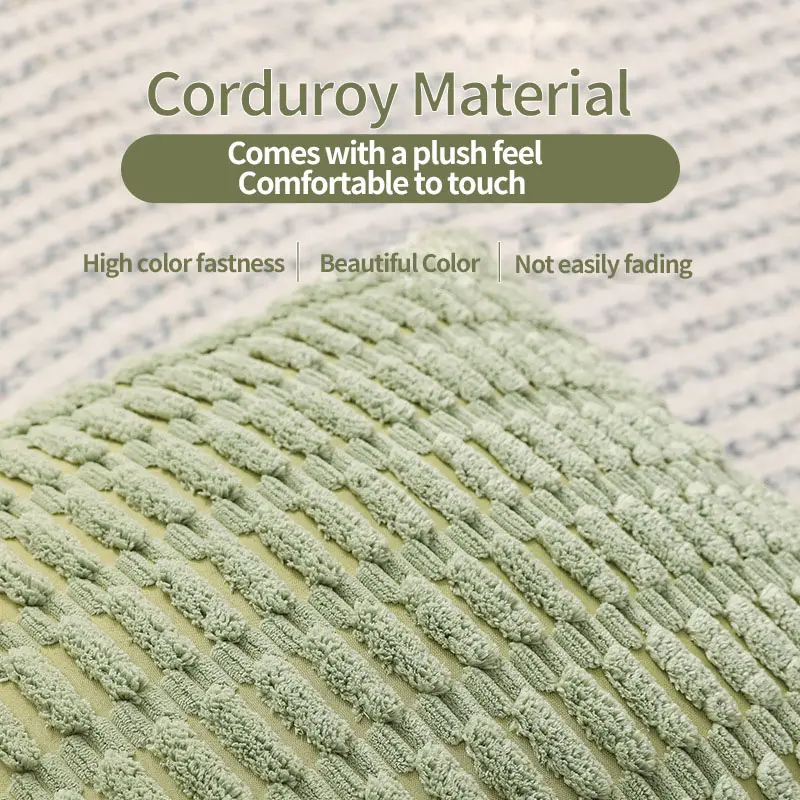 Corduroy Cushion Cover Soft Fluffy Pillow Cover Luxury Decorative Home Pillow Case for Sofa Living Room, 45x45, 30x50