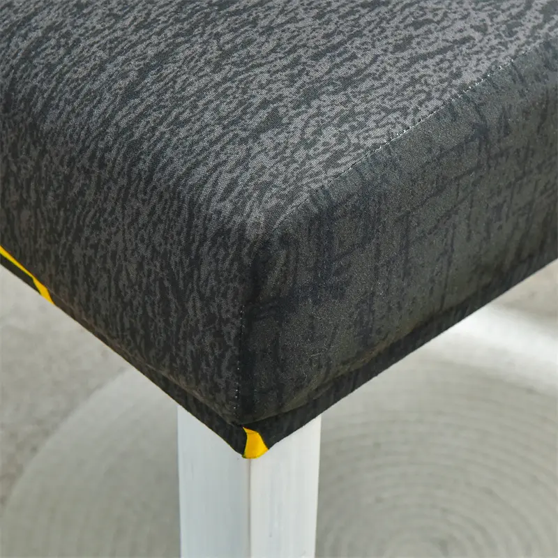 Brown gray mountain pattern advanced high elasticity patchwork washed chair cover for garden House