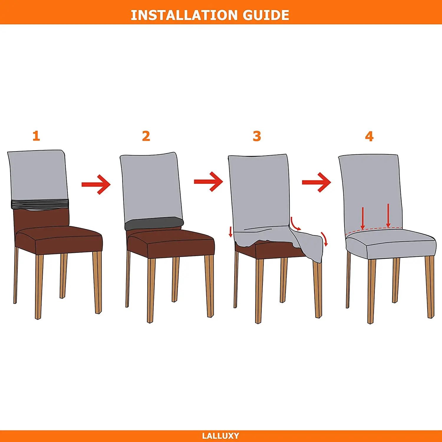 Brown gray mountain pattern advanced high elasticity patchwork washed chair cover for garden House