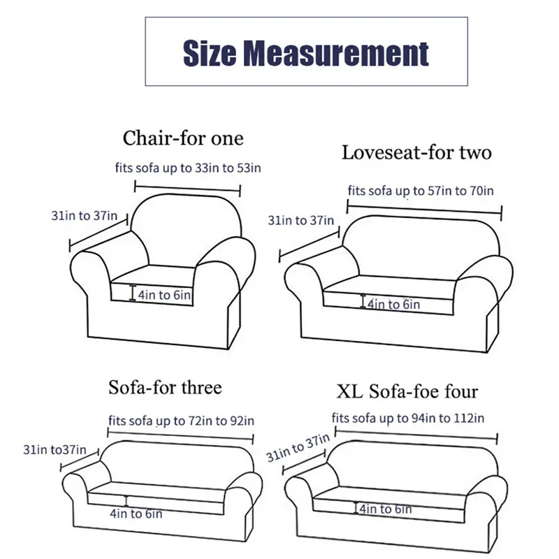 Slipcover SofaCover 1 Piece Easy Fitted Couch Cover Universal High Stretch Furniture Protector with Skirt Country Style 3 Seater