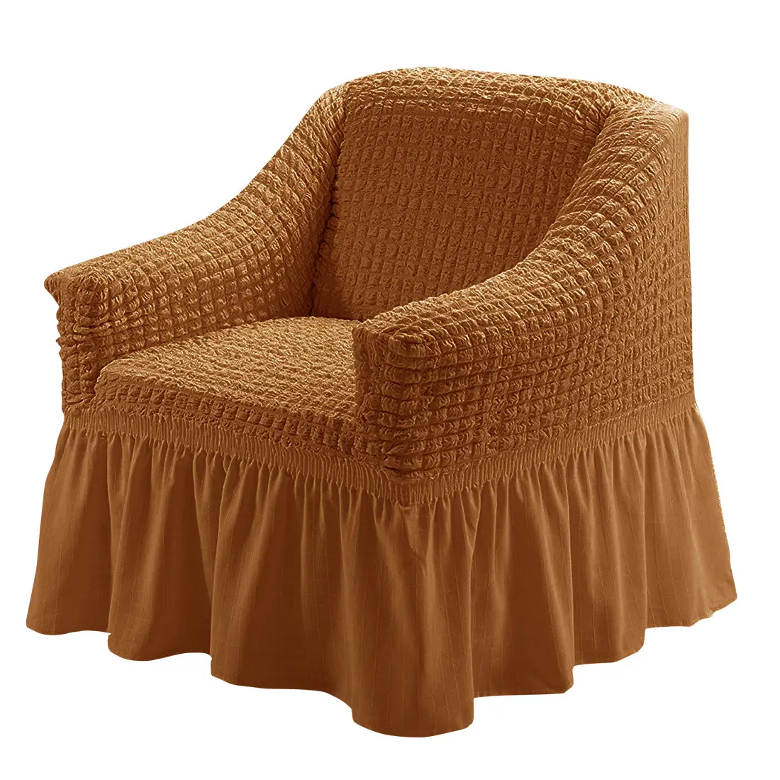 Slipcover SofaCover 1 Piece Easy Fitted Couch Cover Universal High Stretch Furniture Protector with Skirt Country Style 3 Seater