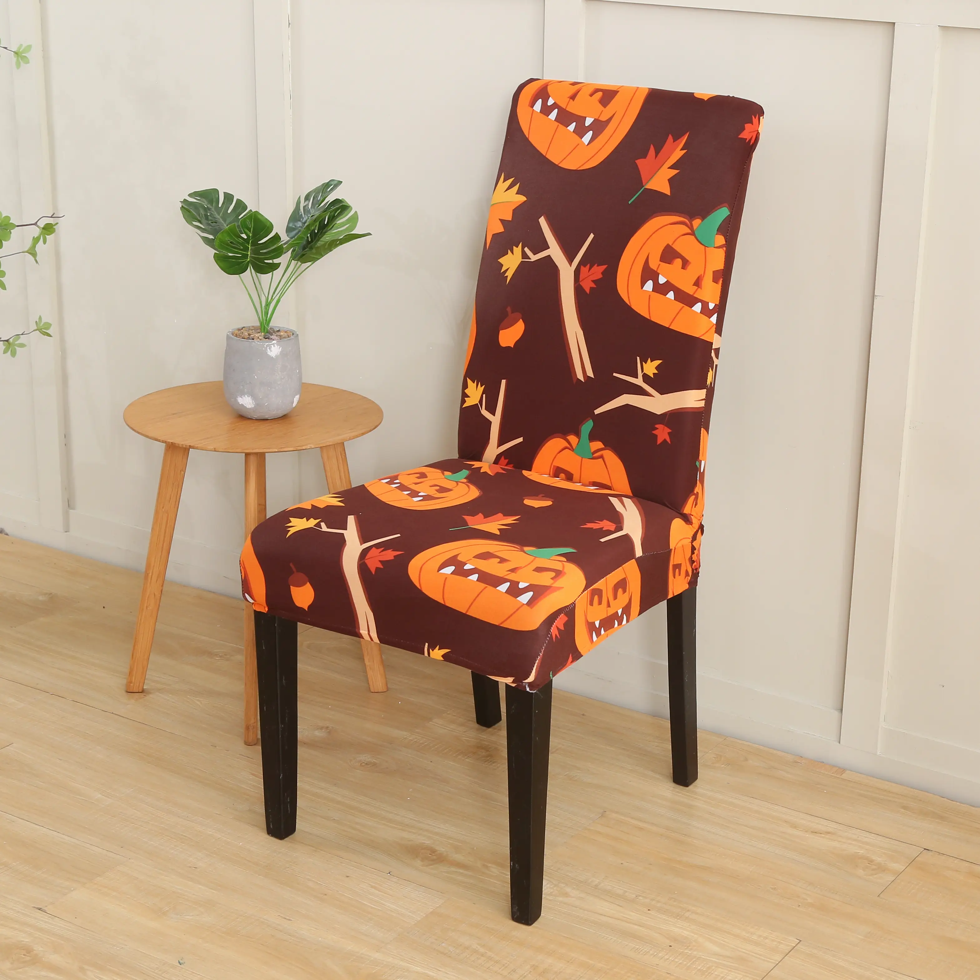 Halloween Stretch Printed Chair Protectors Covers Home Decor Dining Room Seat Cover