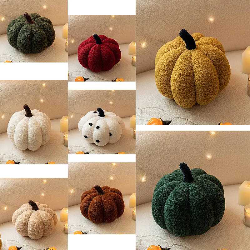 Halloween pillow American living room sofa plaid cushion Autumn bedside pillow pumpkin pillow