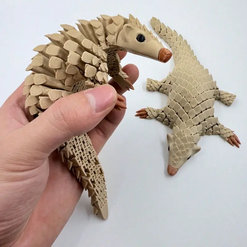 New 3D Printed Pangolin Armor Joint Decoration Figurine Model Desktop Ornaments and Collectibles
