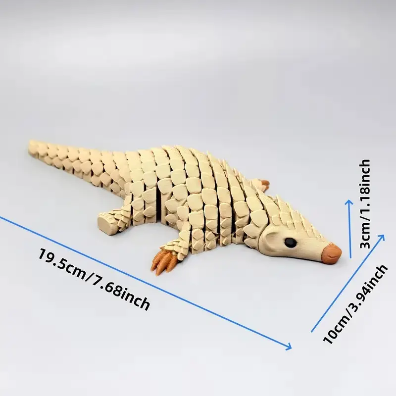 New 3D Printed Pangolin Armor Joint Decoration Figurine Model Desktop Ornaments and Collectibles